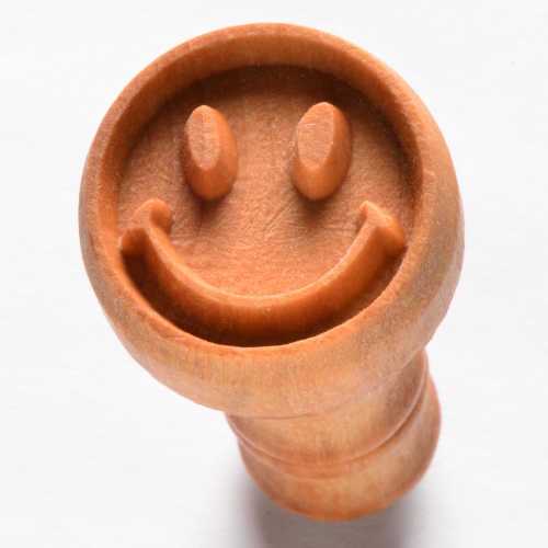 MKM Smiley Face 2.5cm wood stamp